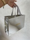 Sac papier Luxe Silver miroir Express - M (35x12x25cm)