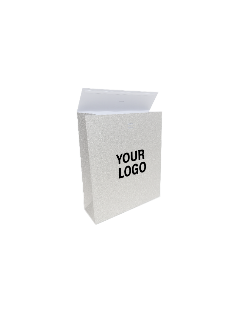 PRESTIGE-ZAK – Glitter Zilver L (30x12x40cm)