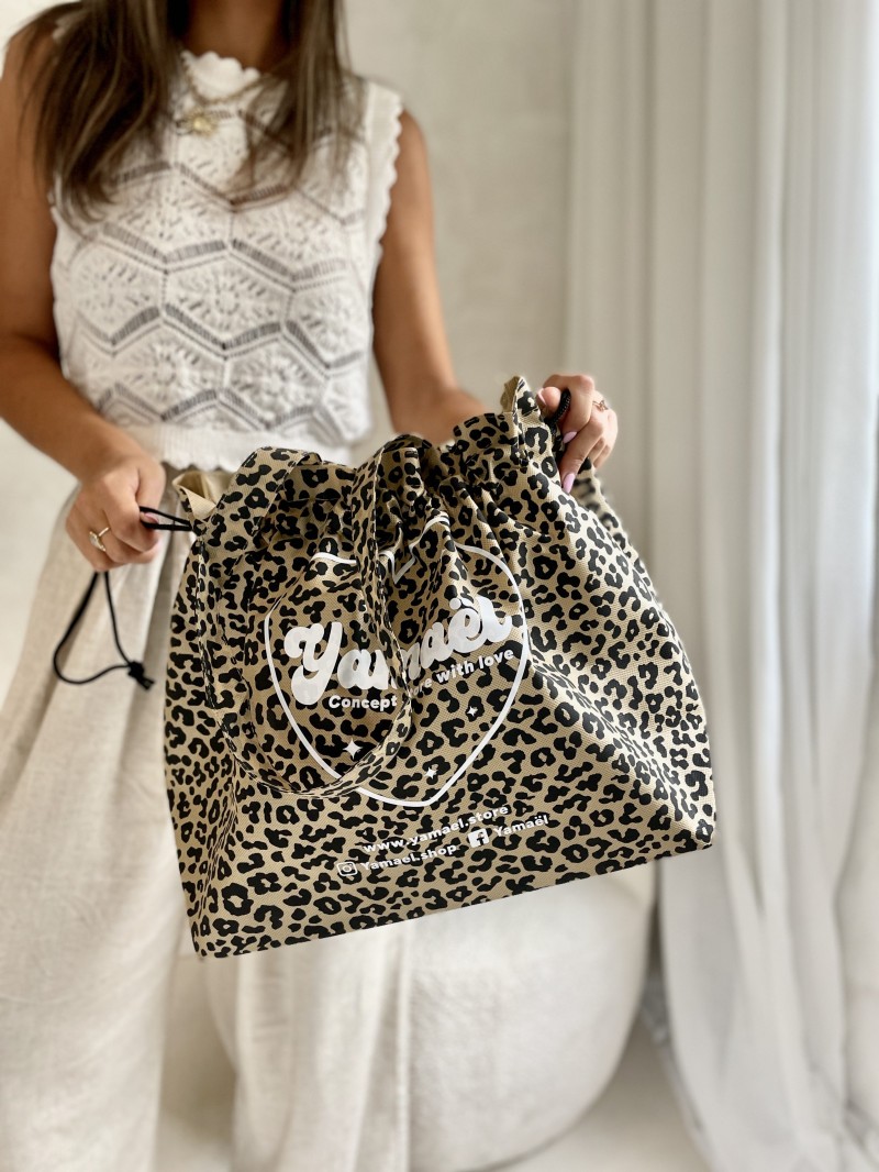NICE BAG – Leopard print – L (58 x 24 x 35 cm)