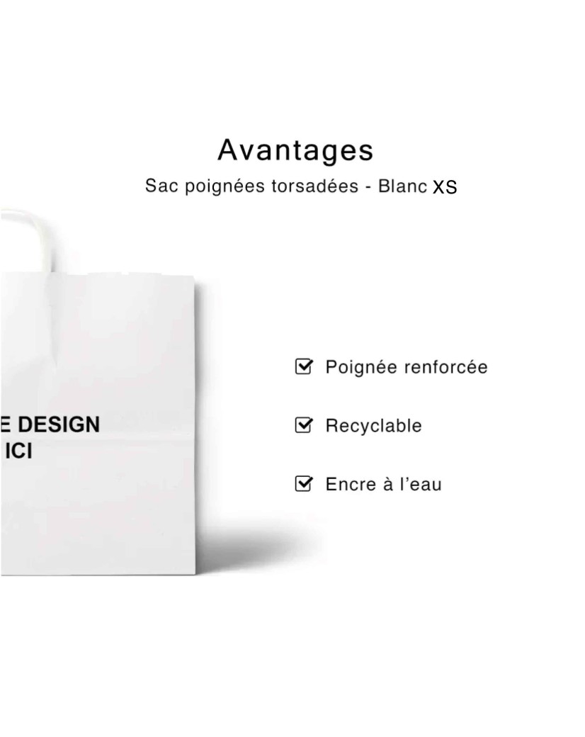 Bolsas de papel con asas rizadas – Kraft XS (14 x 8 x 21 cm)