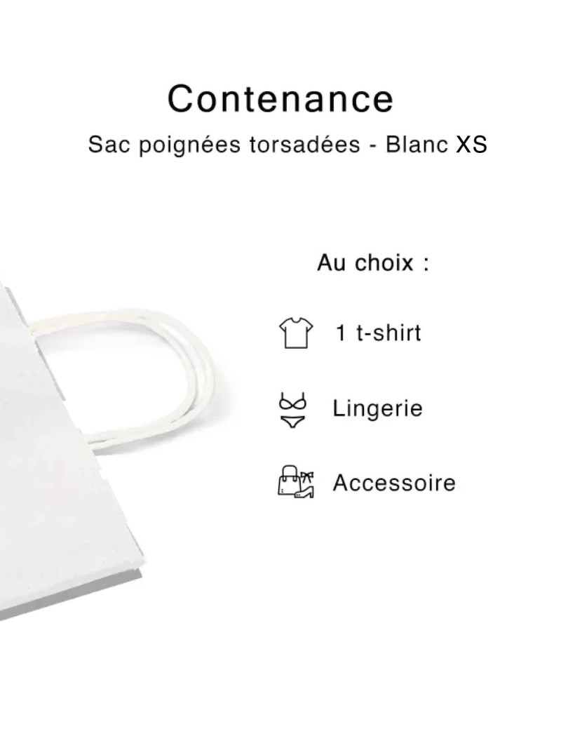 Papieren tas met gedraaide handvatten – Kraft XS (14 x 8 x 21 cm)