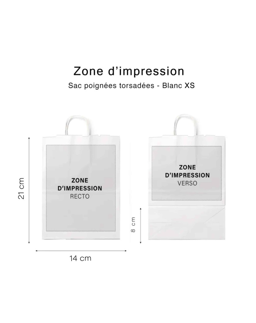 Paper bags with twisted handles – Kraft XS (14 x 8 x 21 cm)