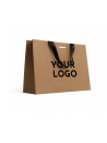 Kraft Luxury Paper Bag – black handles – L (45 x 14 x 35 cm)