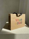 Sac papier Luxe Kraft Express - poignées noires - S (25x10x20cm)