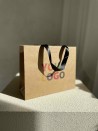 Sac papier Luxe Kraft Express - poignées noires - S (25x10x20cm)