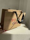 Kraft Luxury Paper Bag – black handles – S (25 x 10 x 20 cm)