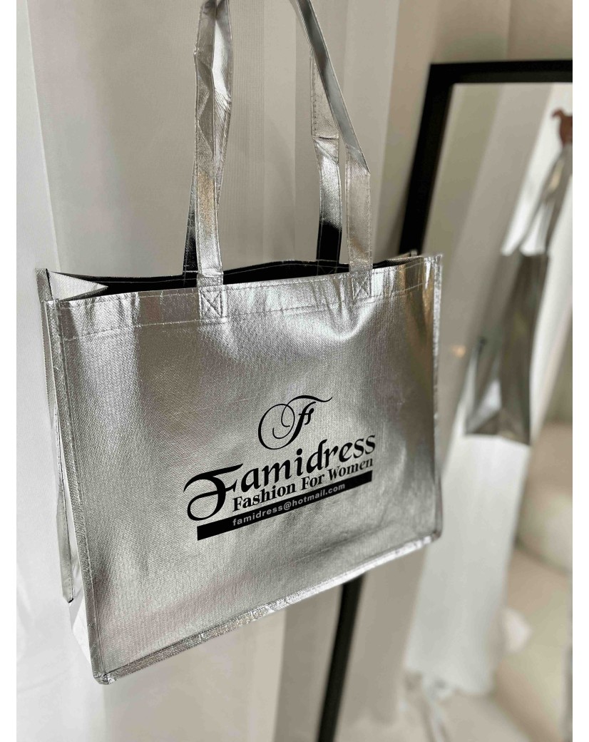MIAMI BAG - SILVER - (42x12x35 cm)