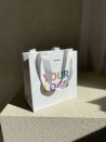 White Luxury Paper Bag – white handles – XS (16 x 8 x 16 cm)