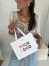 Bolsa de papel de lujo blanca – asas blancas – S (25 x 10 x 20 cm)