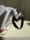 Sac papier Luxe Blanc Express - poignées noires - XS (16x8x16cm)