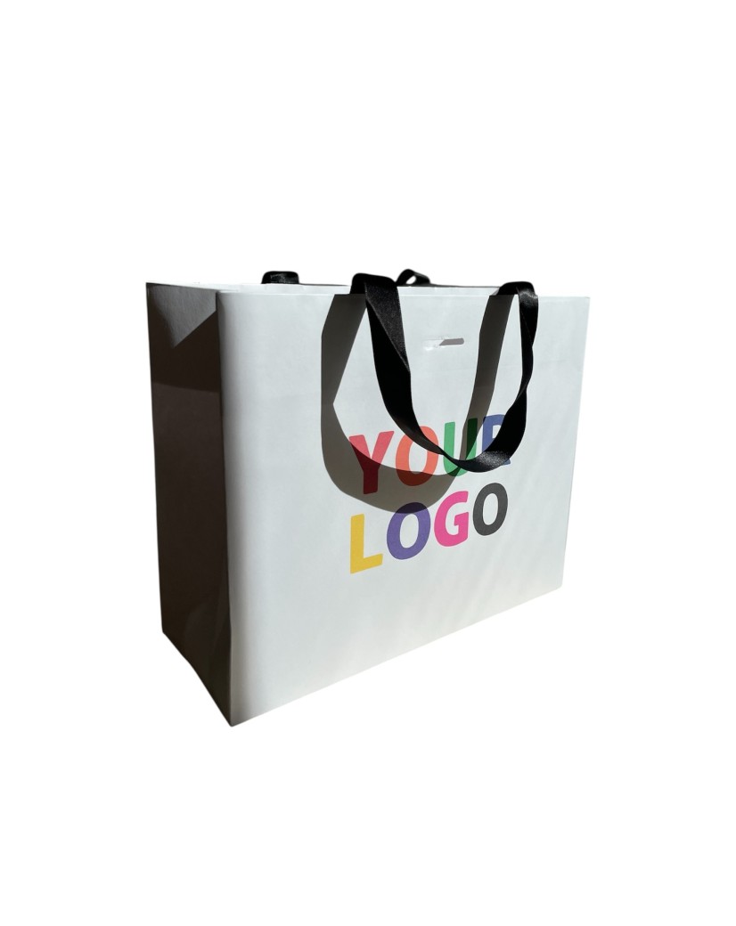 copy of Bolsas de papel de lujo - Blanco XS - Asas de cinta