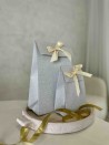 PRESTIGE-TASCHE SILBER GLITZER – M (20x10x30 cm)
