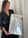 PRESTIGE POUCH SILVER MIRROR – L (30x12x40 cm)