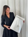 PRESTIGE POUCH SILVER MIRROR – L (30x12x40 cm)