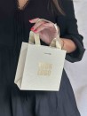 LUXURY PAPER BAG GOLD GLITTER – XS (16x8x16 cm)