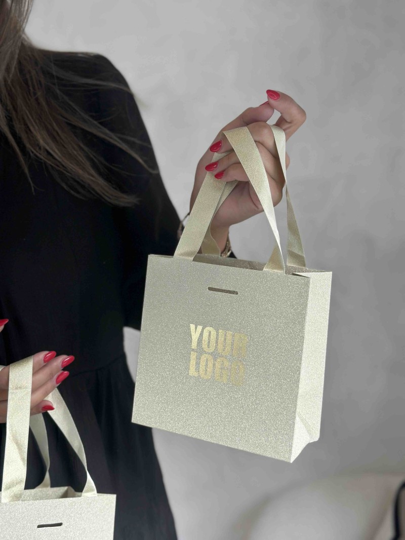 copy of Bolsas de papel de lujo - Blanco XS - Asas de cinta