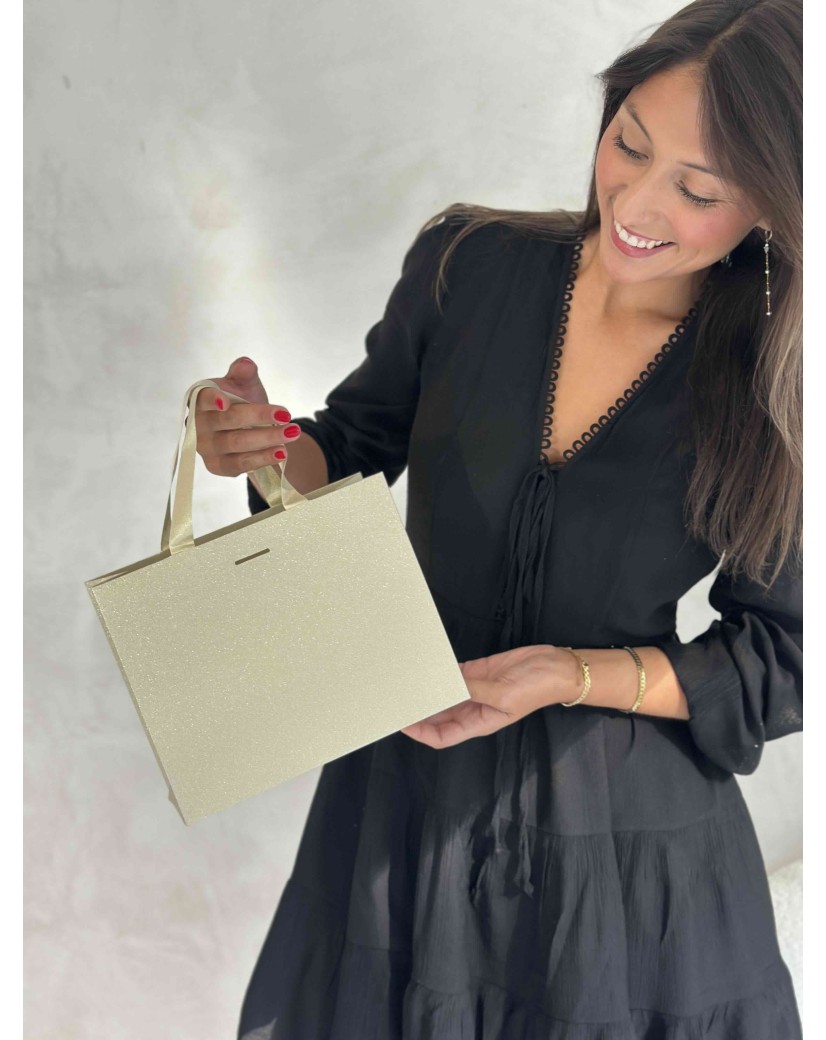 copy of Bolsas de papel de lujo - Blanco XS - Asas de cinta