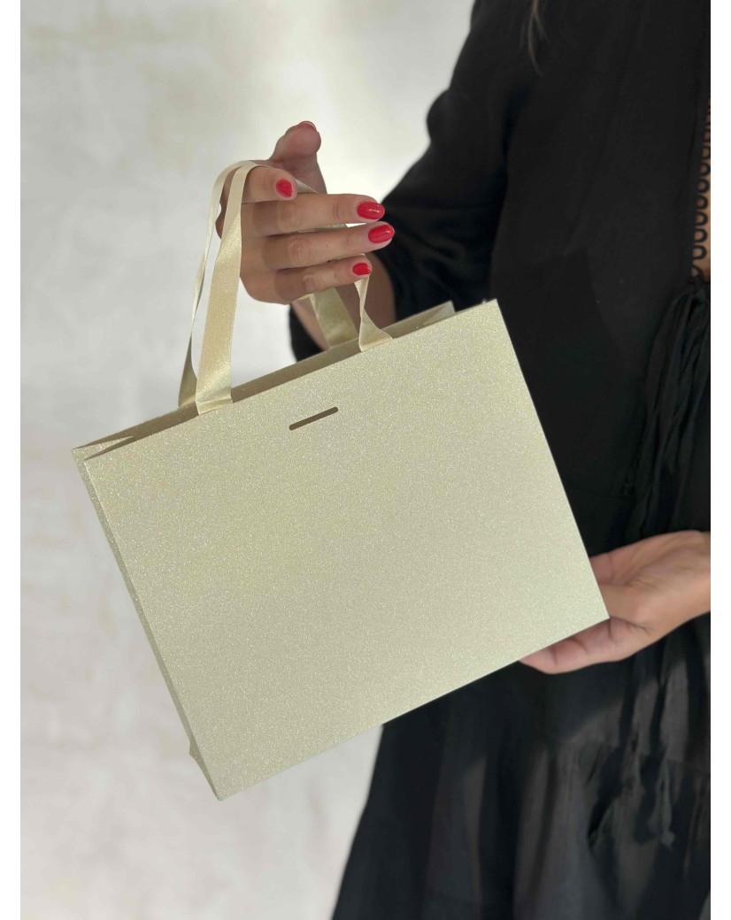 copy of Bolsas de papel de lujo - Blanco XS - Asas de cinta