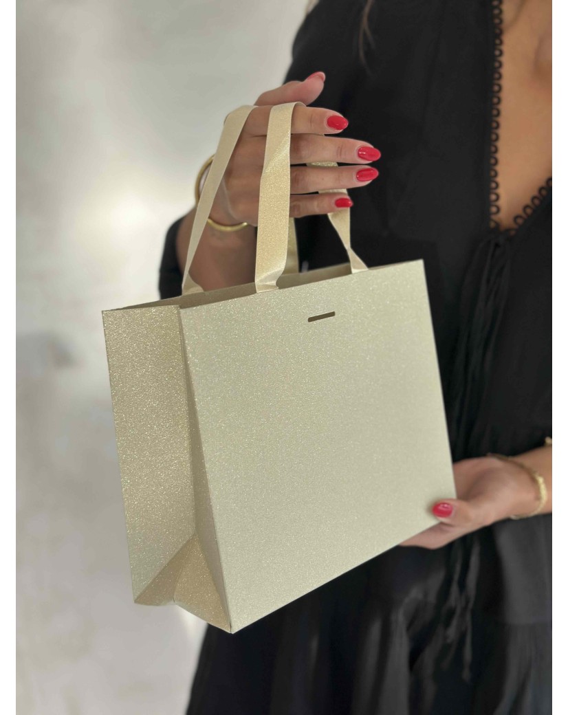 copy of Bolsas de papel de lujo - Blanco XS - Asas de cinta