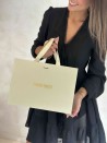 Sac papier Luxe Gold pailleté Express - M (35x12x25cm)