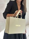 LUXUSPAPIERTASCHE GOLD GLITZER – M (35x12x25 cm)