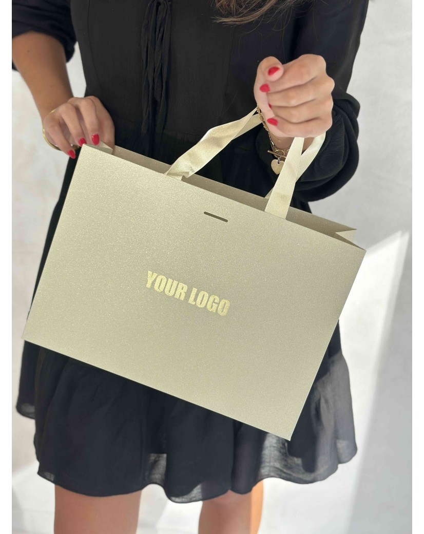 copy of Bolsas de papel de lujo - Blanco XS - Asas de cinta