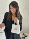 Sac papier Luxe Silver pailleté Express - XS (16x8x16cm)