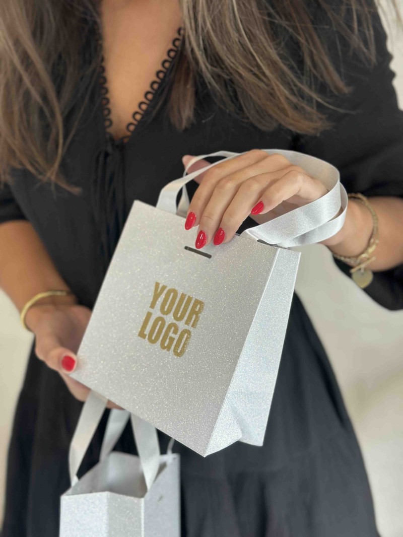 copy of Luxury paper bags - White XS - Ribbon handles