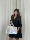 LUXURY PAPER BAG SILVER MIRROR – M (35x12x25 cm)