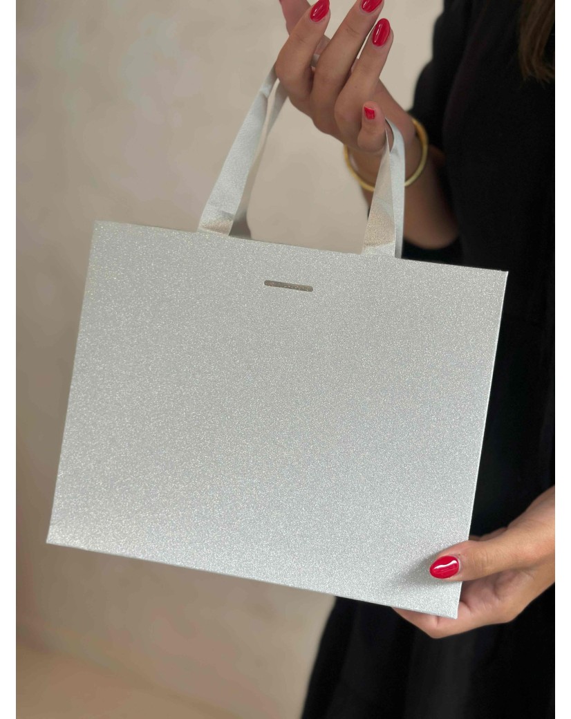 copy of Bolsas de papel de lujo - Blanco XS - Asas de cinta