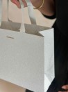 Sac papier Luxe Silver pailleté Express - S (25x10x20cm)