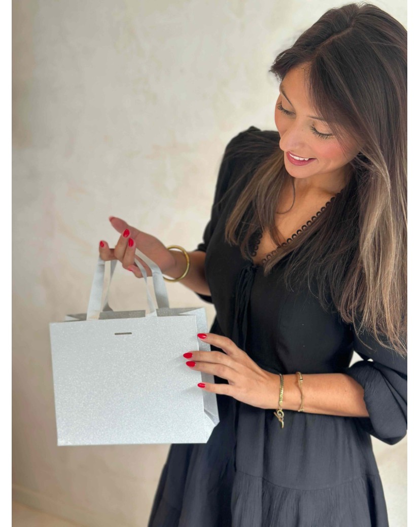 copy of Bolsas de papel de lujo - Blanco XS - Asas de cinta