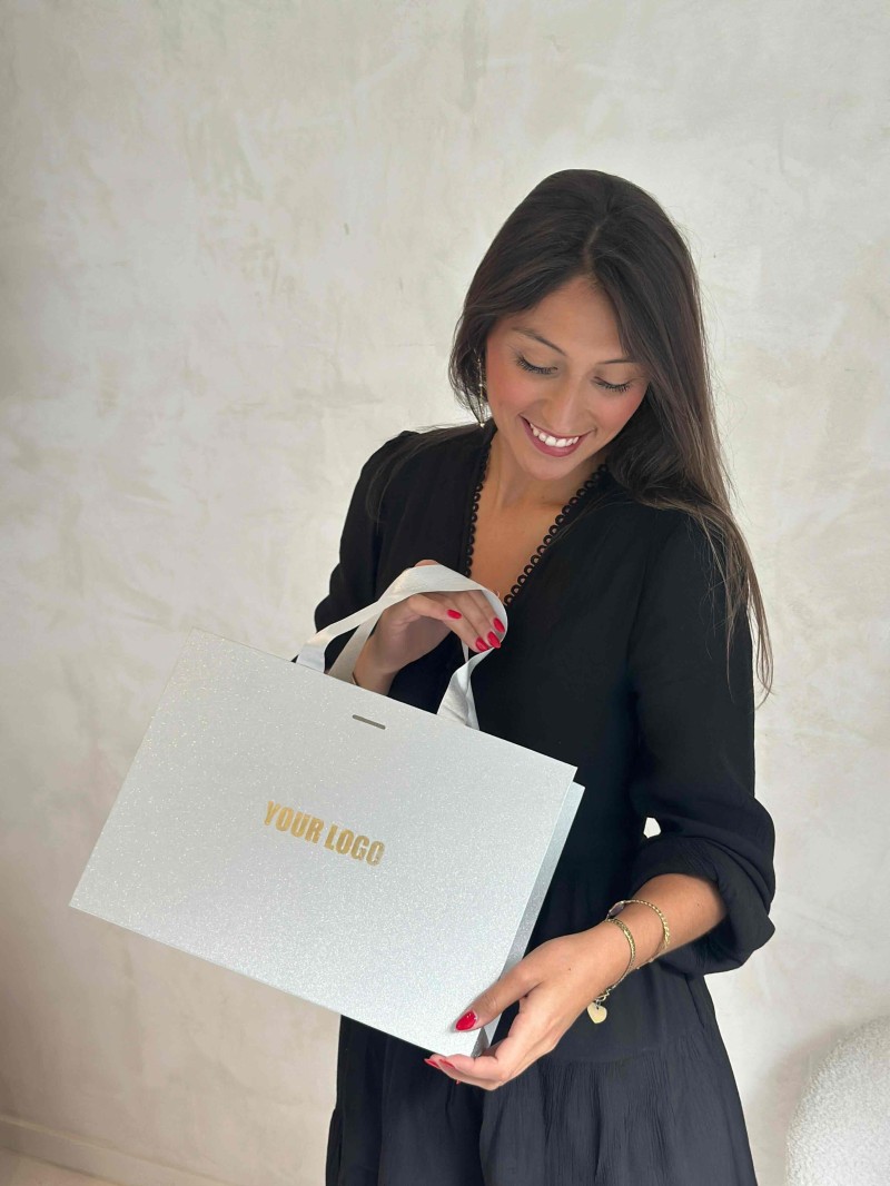 copy of Luxury paper bags - White XS - Ribbon handles
