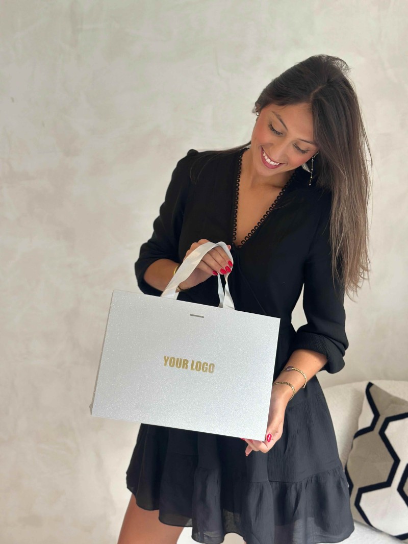 copy of Luxury paper bags - White XS - Ribbon handles