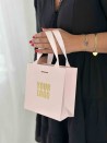 Sac papier Luxe Rose Express - poignées roses - XS (16x8x16cm)