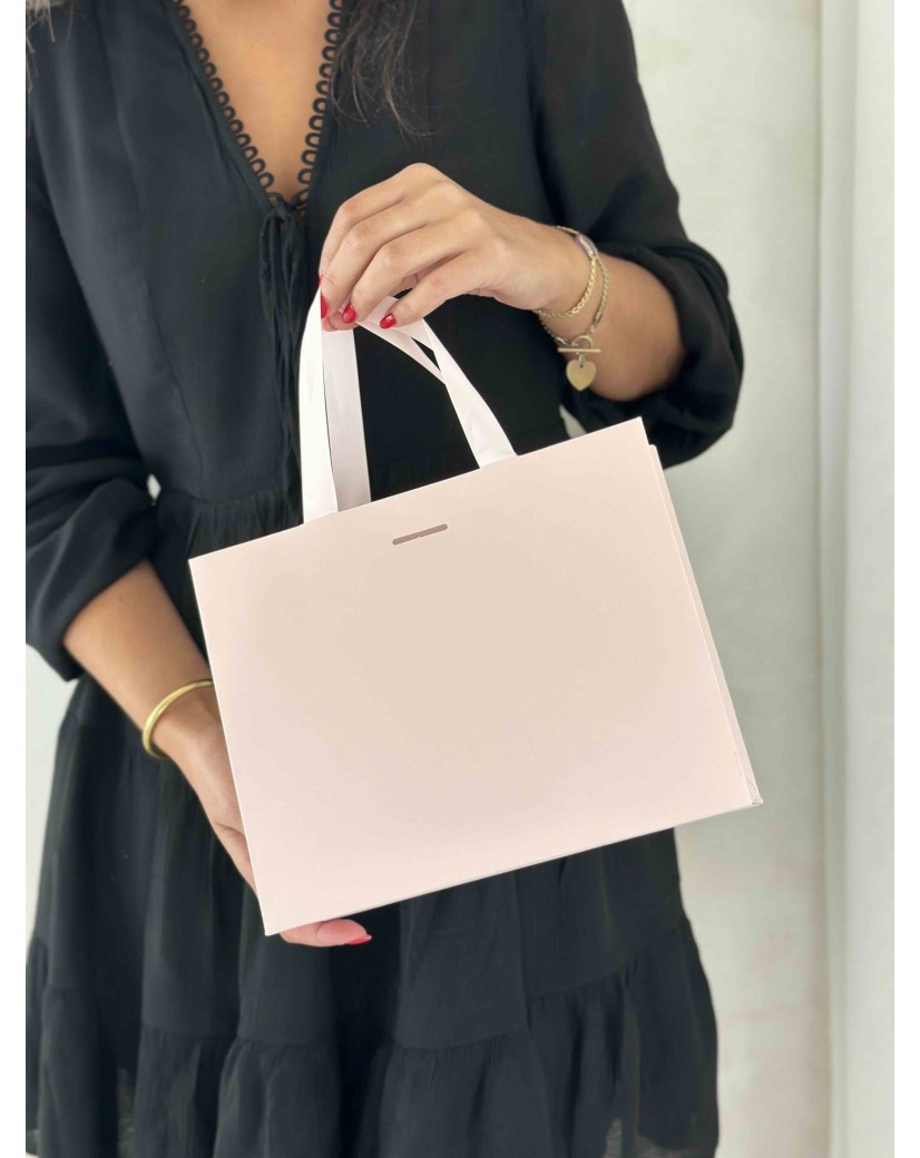 copy of Bolsas de papel de lujo - Blanco XS - Asas de cinta
