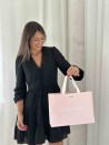 LUXUSPAPIERTASCHE ROSA – ROSA HENKEL – M (35x12x25 cm)