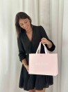 LUXURY PAPER BAG PINK – PINK HANDLES – M (35x12x25 cm)