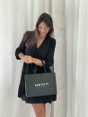 Black Luxury Paper Bag – black handles – M (35 x 12 x 25 cm)