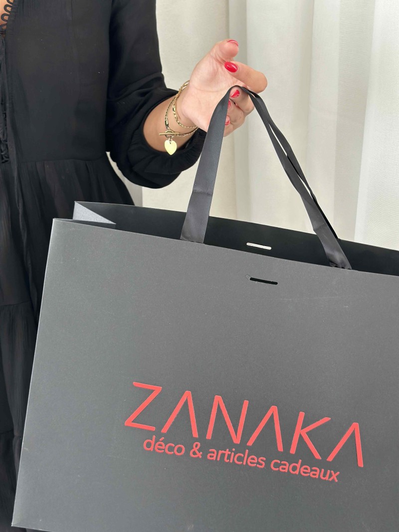 Black Luxury Paper Bag – black handles – L (45 x 14 x 35 cm)
