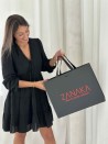 Black Luxury Paper Bag – black handles – L (45 x 14 x 35 cm)