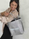 NICE BAG – DISCO SILVER – M (40 x 14 x 30 cm)