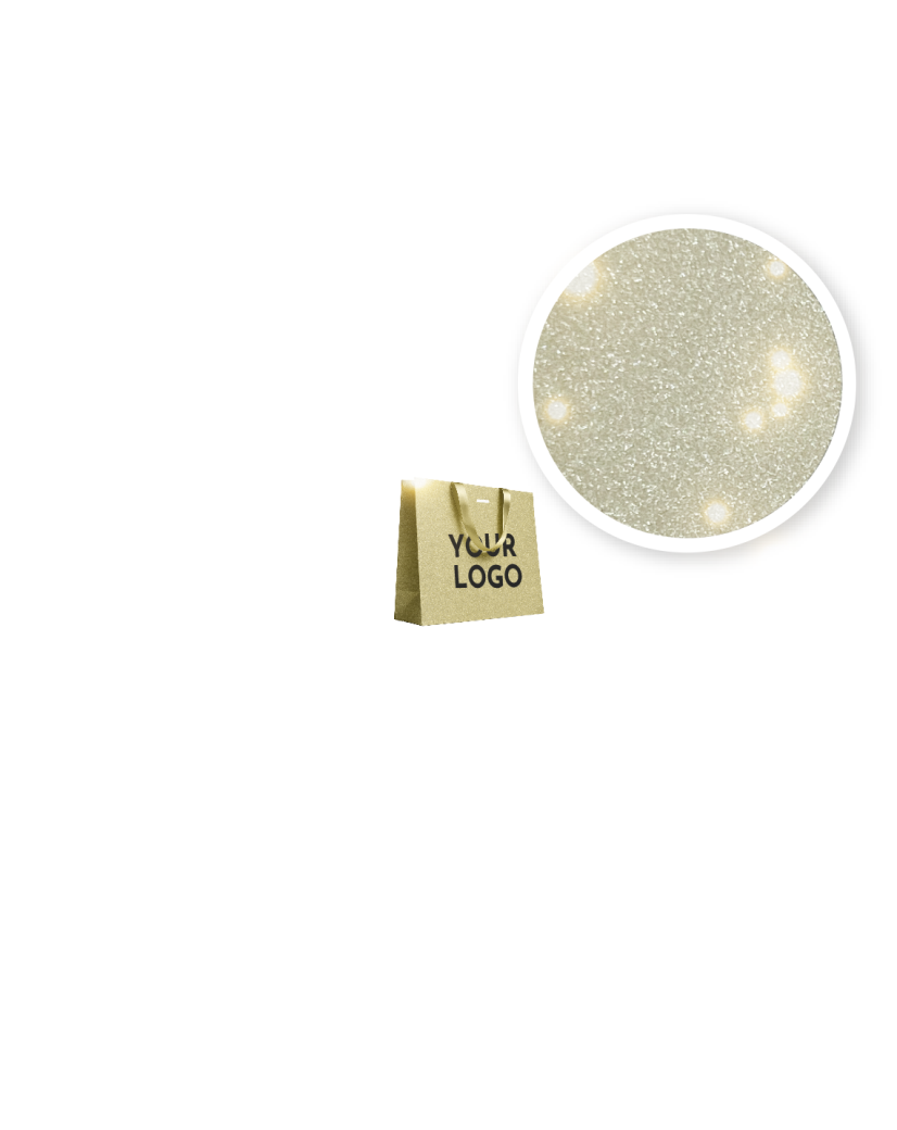 Sac papier Luxe Gold pailleté - XS (16x8x16cm)