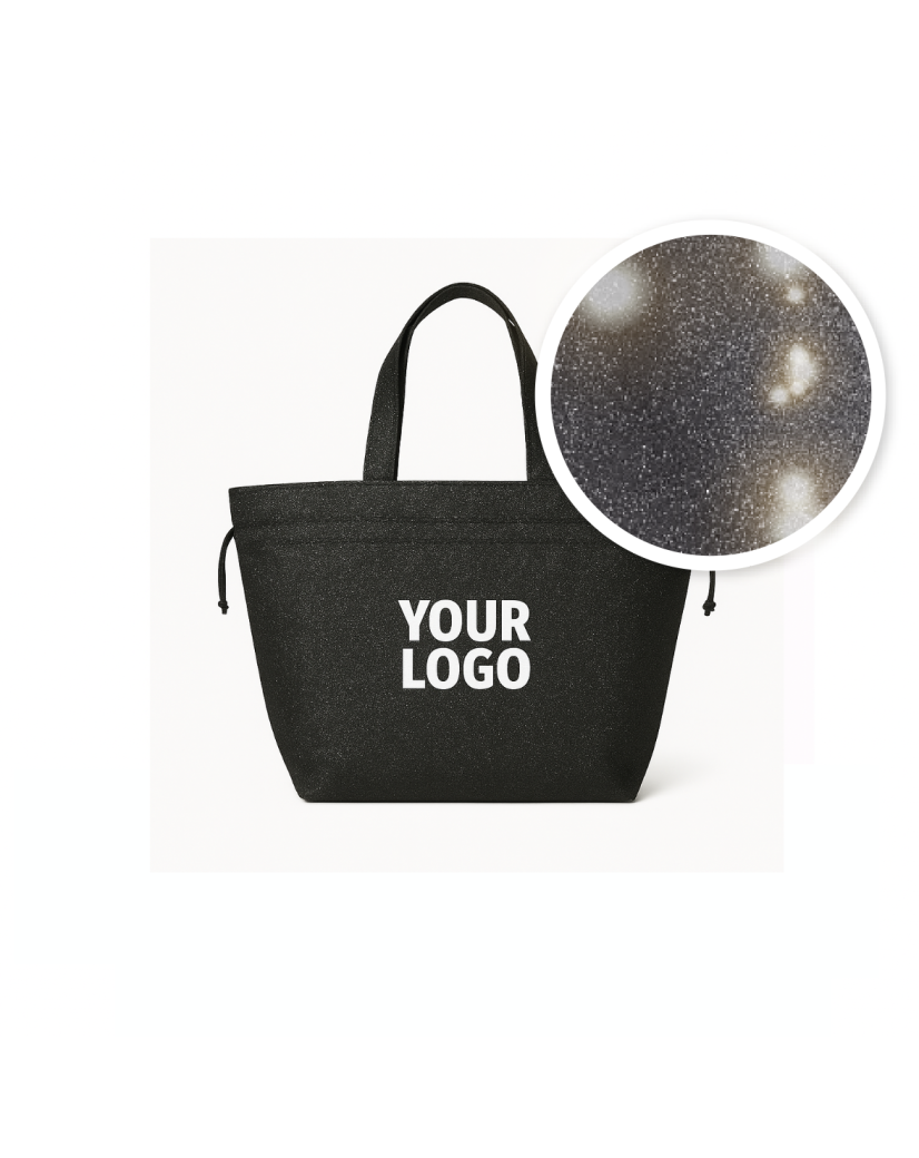 Sac Non Tissé Personnalisé Noir – Cabas Publicitaire modèle Nice Disco L | Moonpack