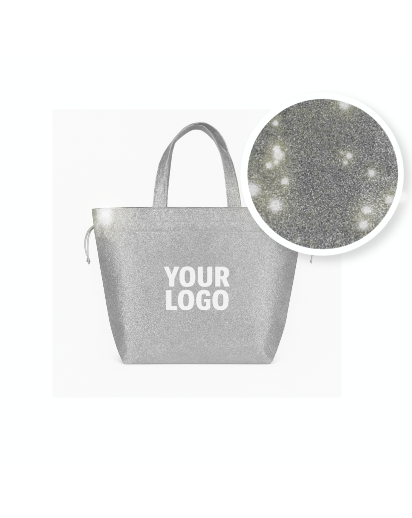 DRAAGTAS NICE - DISCO ZILVER – L (58 x 24 x 35 cm)