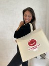 NONWOVEN DRAAGTAS "LYON" - BEIGE M (45X15X35CM)