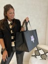 Sac tissu noir personnalisé pas cher et respectueux de l'environnement