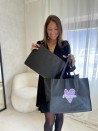 Cheap and eco-friendly personalized black fabric bag