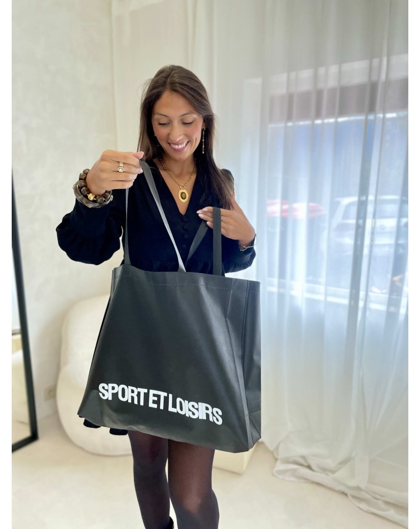 Bolsa de tela negra personalizada, barata y ecológica Bolsa de tela negra personalizada, barata y ecológica