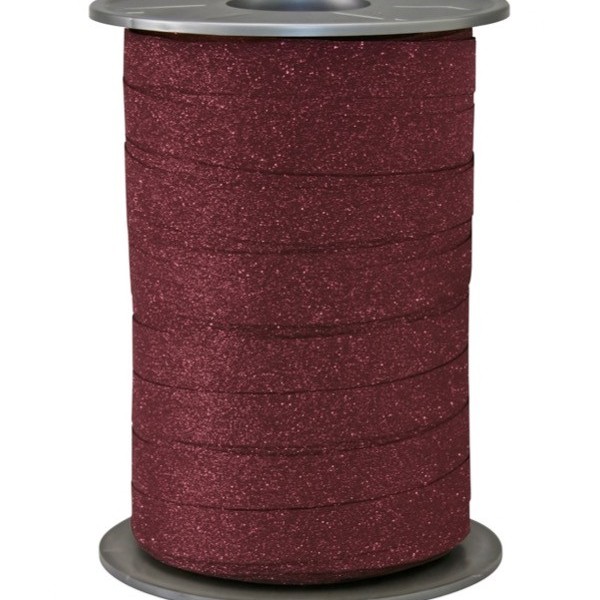 Glitter curling ribbon - Bordeaux 609